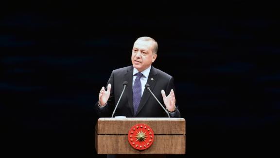 Cumhurbaşkanı Erdoğan, Bakan Yılmaz ve beraberindeki öğretmenleri kabul etti