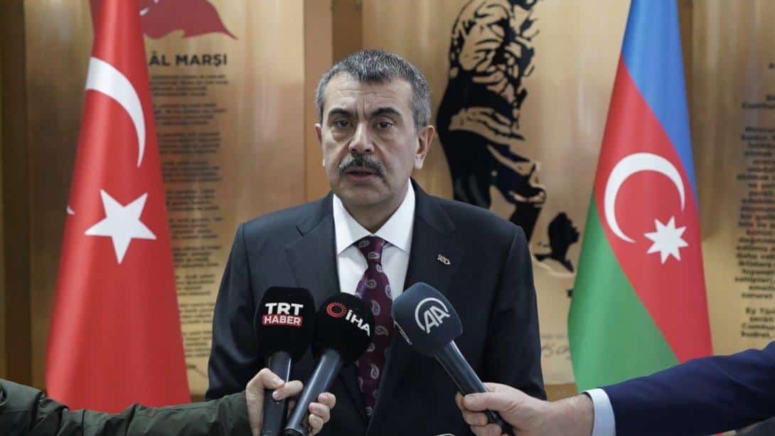 Millî Eğitim Bakanı Yusuf Tekin, Azerbaycan Ziyareti Hakkında Değerlendirmelerde Bulundu